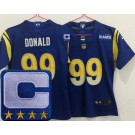 Women's Los Angeles Rams #99 Aaron Donald Limited Royal C Patch Vapor Jersey