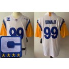 Women's Los Angeles Rams #99 Aaron Donald Limited White C Patch Alternate Vapor Jersey