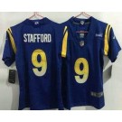 Women's Los Angeles Rams #9 Matthew Stafford Limited Royal Vapor Jersey