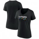 Women's Los Angeles Rams Black City Pride Team V Neck T Shirt