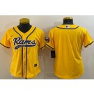 Women's Los Angeles Rams Blank Limited Yellow Baeball Jersey