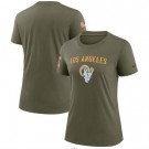 Women's Los Angeles Rams Olive 2022 Salute To Service Legend T Shirt
