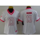 Women's Miami Dolphins #13 Dan Marino Limited White Pink Vapor Jersey