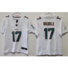 Women's Miami Dolphins #17 Jaylen Waddle Limited White FUSE Vapor Jersey