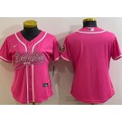 Women's Miami Dolphins Blank Pink Baseball Jersey