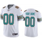 Women's Miami Dolphins Customized Limited White Alternate Vapor Jersey