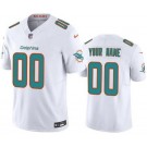 Women's Miami Dolphins Customized Limited White FUSE Vapor Jersey