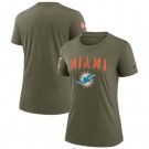 Women's Miami Dolphins Olive 2022 Salute To Service Legend T Shirt