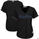Women's Miami Marlins Customized Black Alternate 2020 Cool Base Jersey