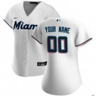 Women's Miami Marlins Customized White 2020 Cool Base Jersey