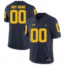 Women's Michigan Wolverines Custom Limited Navy College Football Jersey