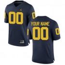 Women's Michigan Wolverines Customized Navy College Football Jersey