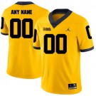 Women's Michigan Wolverines Customized Yellow Rush 2017 College Football Jersey