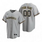 Women's Milwaukee Brewers Customized Gray Road 2020 Cool Base Jersey