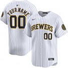 Women's Milwaukee Brewers Customized White Limited Jersey