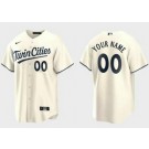 Women's Minnesota Twins Customized Cream Alternate Player Number Cool Base Jersey