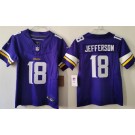 Women's Minnesota Vikings #18 Justin Jefferson Limited Purple FUSE Vapor Jersey