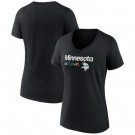 Women's Minnesota Vikings Black City Pride Team V Neck T Shirt