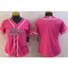 Women's Minnesota Vikings Blank Limited Pink Baseball Jersey