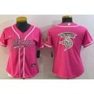 Women's Minnesota Vikings Blank Limited Pink Team Logo Baseball Jersey