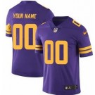 Women's Minnesota Vikings Customized Limited Purple Rush Color Jersey