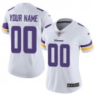 Women's Minnesota Vikings Customized Limited White Vapor Untouchable Jersey