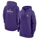 Women's Minnesota Vikings Purple Sideline Club Fleece Pullover Hoodie