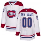Women's Montreal Canadiens Customized White Authentic Jersey