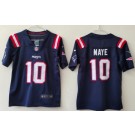 Women's New England Patriots #10 Drake Maye Limited Navy Vapor Jersey