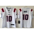Women's New England Patriots #10 Drake Maye Limited White Vapor Jersey