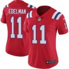 Women's New England Patriots #11 Julian Edelman Limited Red Vapor Untouchable Jersey