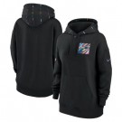 Women's New England Patriots Black 2023 Crucial Catch Club Pullover Hoodie