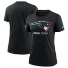 Women's New England Patriots Black 2024 Crucial Catch T Shirt