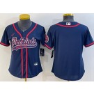 Women's New England Patriots Blank Limited Navy Baseball Jersey