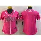 Women's New England Patriots Blank Limited Pink Baseball Jersey