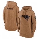 Women's New England Patriots Brown 2023 Salute to Service Pullover Hoodie