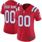 Women's New England Patriots Customized Limited Red Vapor Untouchable Jersey