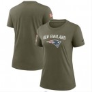 Women's New England Patriots Olive 2022 Salute To Service Legend T Shirt