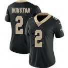 Women's New Orleans Saints #2 Jameis Winston Limited Black Vapor Untouchable Jersey