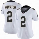 Women's New Orleans Saints #2 Jameis Winston Limited White Vapor Jersey