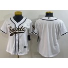 Women's New Orleans Saints Blank White Baseball Jersey