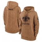 Women's New Orleans Saints Brown 2023 Salute to Service Pullover Hoodie