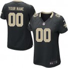 Women's New Orleans Saints Customized Game Black Jersey