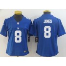 Women's New York Giants #8 Daniel Jones Limited Blue Vapor Untouchable Jersey