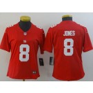 Women's New York Giants #8 Daniel Jones Limited Red Vapor Untouchable Jersey