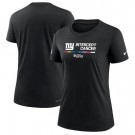 Women's New York Giants Black 2022 Crucial Catch Performance T Shirt