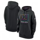 Women's New York Giants Black 2024 Crucial Catch Club Pullover Hoodie