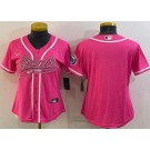 Women's New York Giants Blank Limited Pink Baseball Jersey