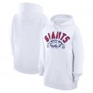 Women's New York Giants Starter White Half Ball Team Pullover Hoodie