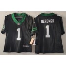 Women's New York Jets #1 Sauce Gardner Limited Black FUSE Vapor Jersey
